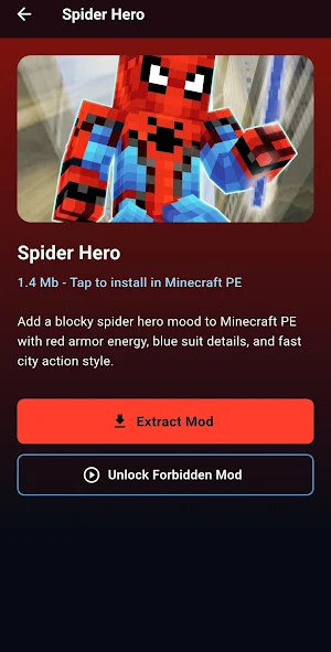 Spider-Man Game Minecraft Mod Screenshot 2