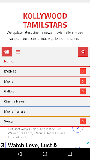 Kollywood Tamilstars Screenshot 1