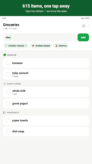 PocketCart: Grocery List Screenshot 0