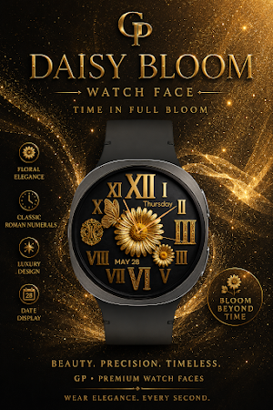 GP Daisy Bloom Watch Face Screenshot 3