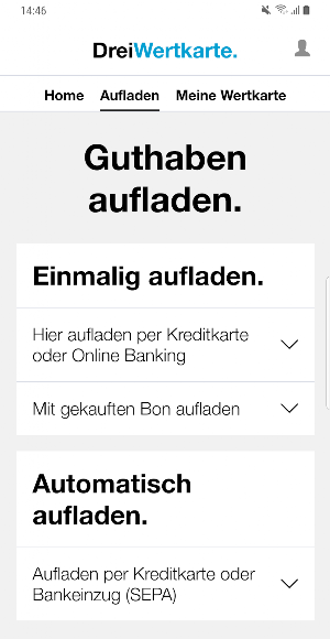 Wertkarte Screenshot 2