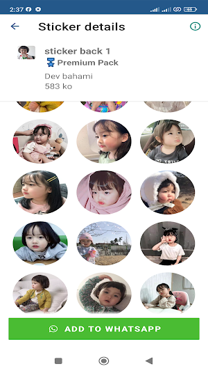 Cute Baby Stickers: Jin Miran Screenshot 1