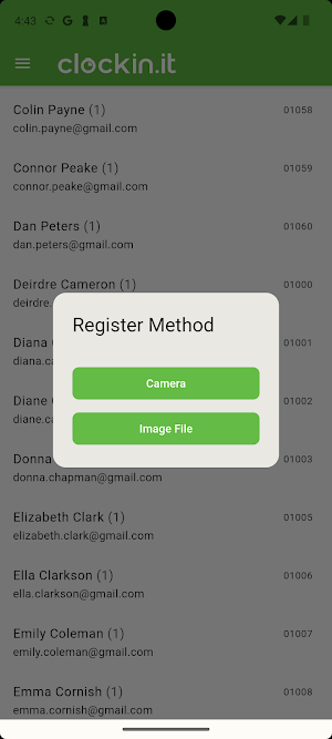 clockin.it register demo Screenshot 1