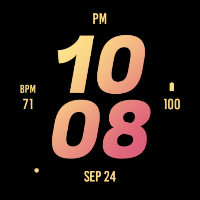 Peach Bold Watch Face