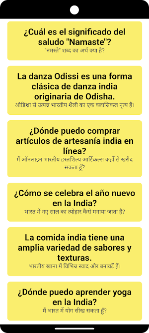 Spanish to Hindi Phrases Screenshot 3