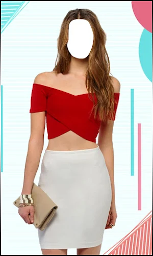 Women Crop Shoulder Photo Suit Screenshot 0