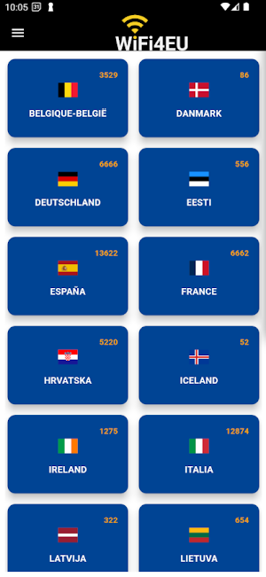 WiFi4EU map Screenshot 2