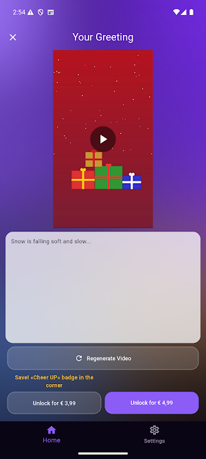 Cheer UP: AI song gift card Screenshot 2