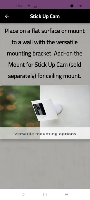 Ring Stick camera guide Screenshot 2