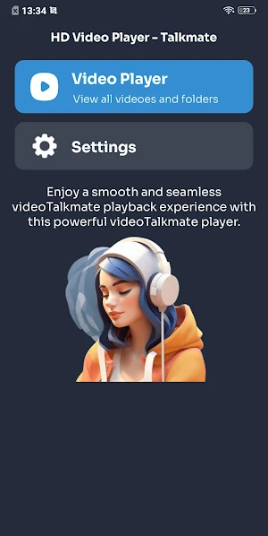 HD Video Player - Talkmate Screenshot 1