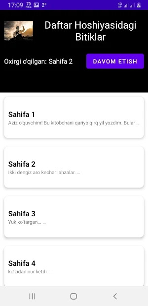 Daftar Hoshiyasidagi Bitiklar Screenshot 2
