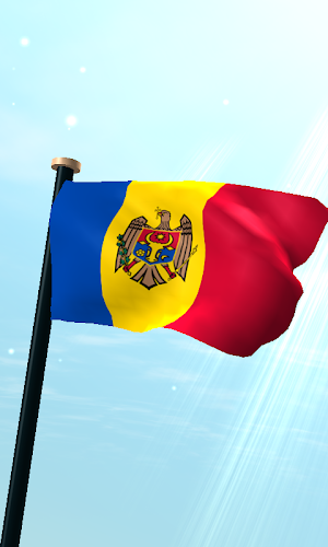 Moldova Flag 3D Live Wallpaper Screenshot 0
