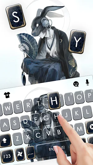 Cool Anime Maskman Keyboard Background Screenshot 1