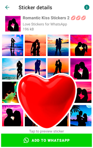 Romantic Stickers for WhatsApp Screenshot 2