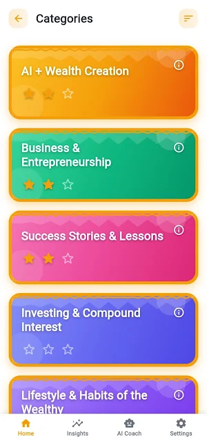 Get Rich: AI Coach & Quizzes Screenshot 2