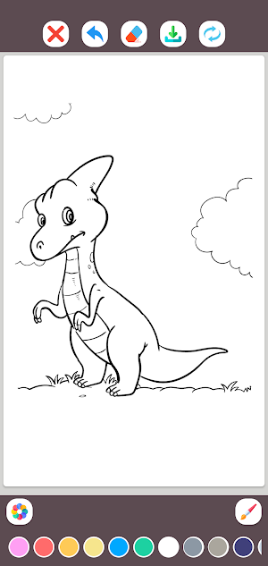 Dinosaur Coloring Pages Screenshot 1