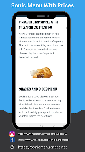 Sonic Menu With Prices Screenshot 2