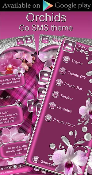 Orchids Go Keyboard theme Screenshot 2