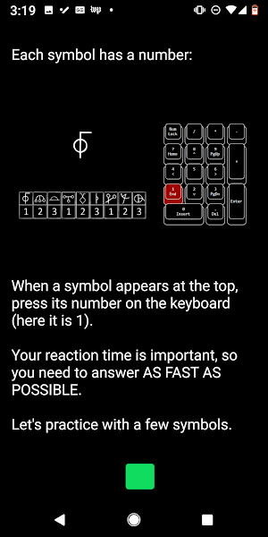 DIGIT SYMBOL TEST - MCGILL BRA Screenshot 0