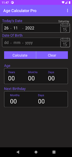 Age Calculator Pro Screenshot 1