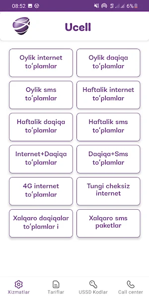 USSD Kodlar Uzmobile,Beeline.. Screenshot 1