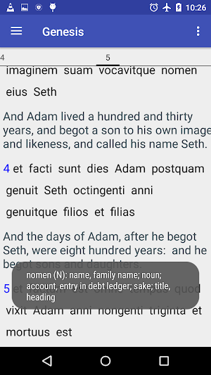 Parallel Latin/English Vulgate (Trial Version) Screenshot 1