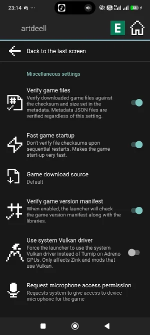 MJLauncher Screenshot 2