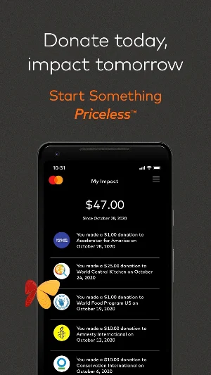 Mastercard Donate Screenshot 3