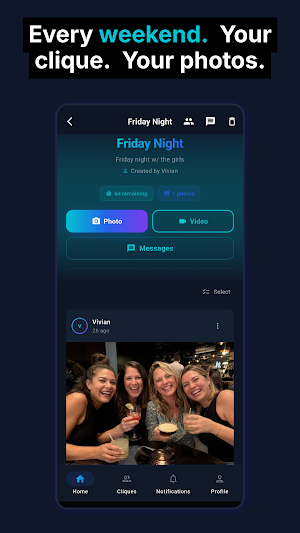CLIQUE Pix: Group Pic Sharing Screenshot 0