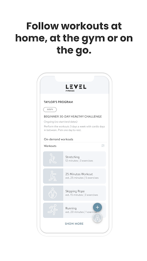 Level Fitness Club Screenshot 2