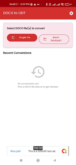DOCX to ODT Converter Screenshot 2