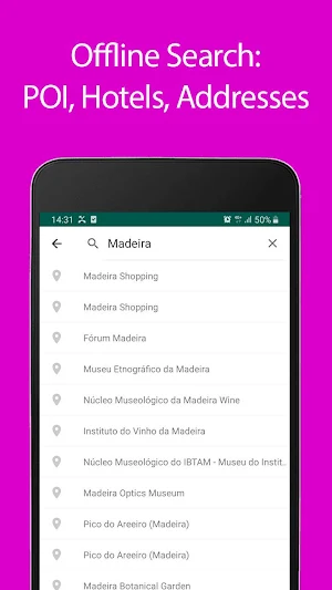 Madeira Offline Map and Travel Guide Screenshot 2