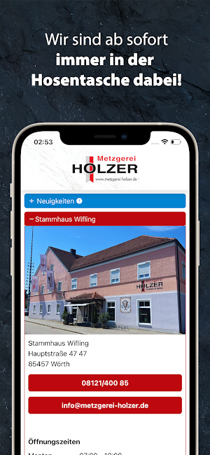Metzgerei Holzer Gantner Screenshot 2