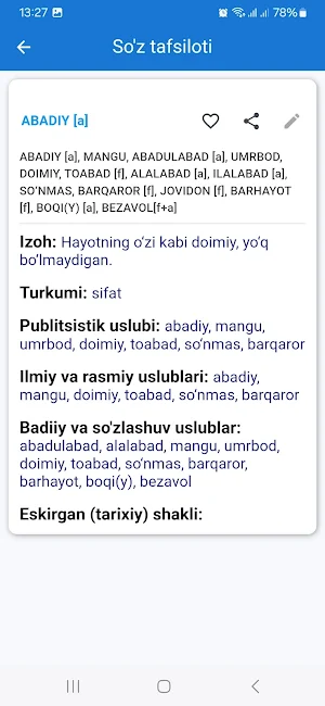 Sinonim so'zlar Screenshot 2
