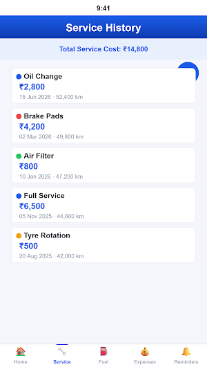 Car Service & Fuel Log Screenshot 3