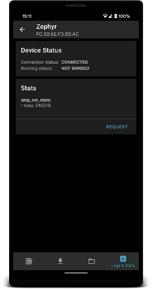 nRF Connect Device Manager Screenshot 3