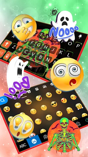 Spooky Bats Skeleton Themes Screenshot 3