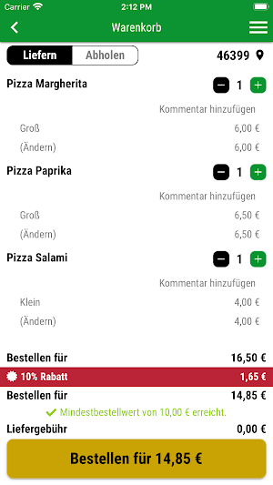Pizzeria Sicilia Bocholt Screenshot 1