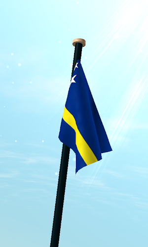 Curaçao Flag 3D Live Wallpaper Screenshot 2