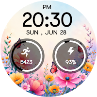 Floral Bloom Digital WatchFace