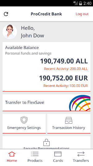 ProCredit Mobile Banking Albania Screenshot 1