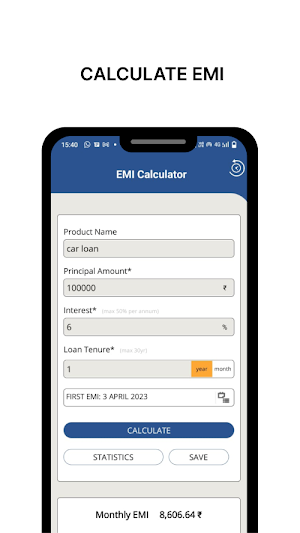 Aadhar Pe EMI Loan Calculator Screenshot 1