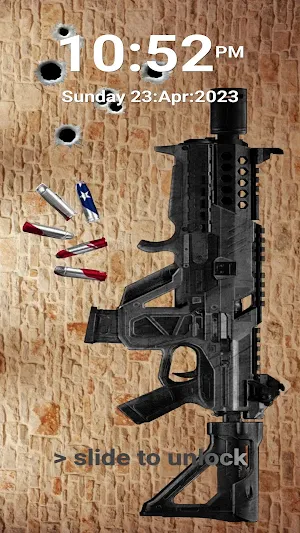 Machine Gun Lock Screen Screenshot 0