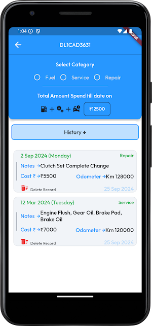 IDG : Vehicle Expense Tracking Screenshot 2