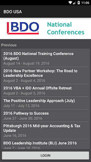 BDO USA National Conferences Screenshot 0