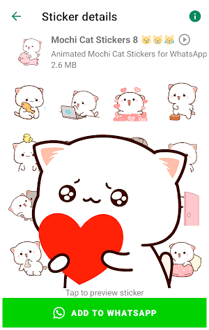 Animated Mochi Cat Stickers Screenshot 3