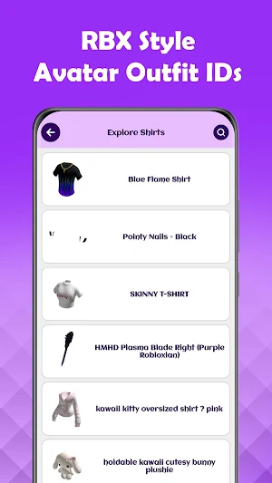 RBX Style - Avatar Outfit IDs Screenshot 1