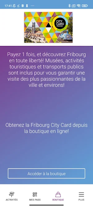 Fribourg City Card Screenshot 0