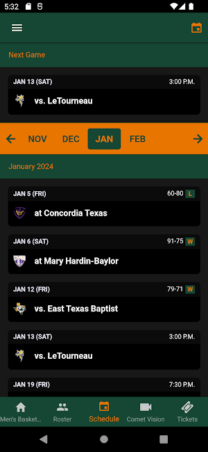 UT Dallas Athletics Screenshot 2