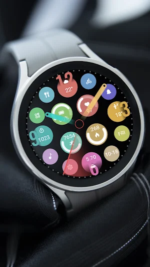 ZKinWatch Colorful Round Clock Screenshot 1